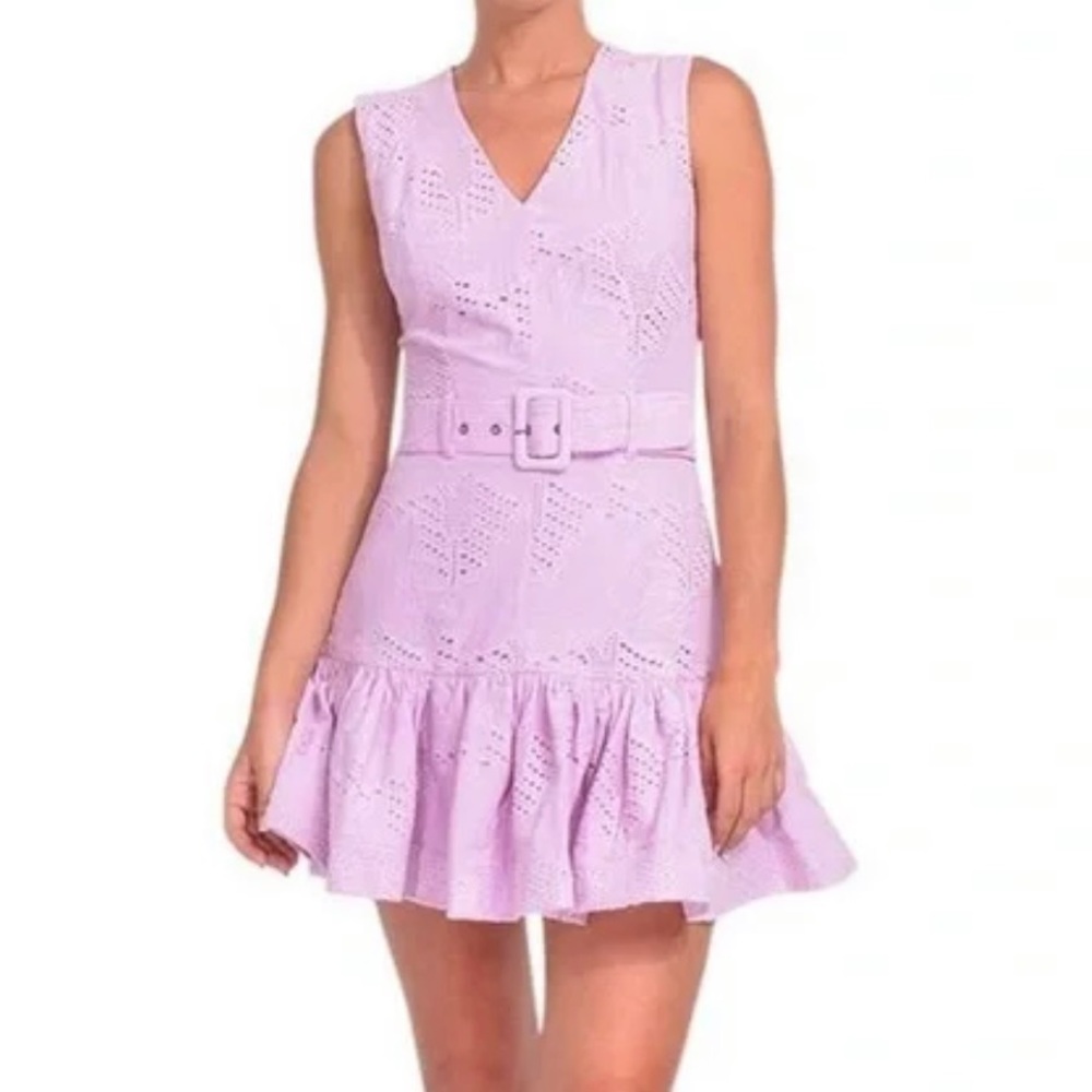 Karina Grimaldi Susi Eyelet Mini Dress